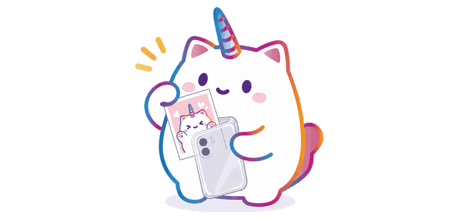スマホケースに写真を挟むんみちゃん